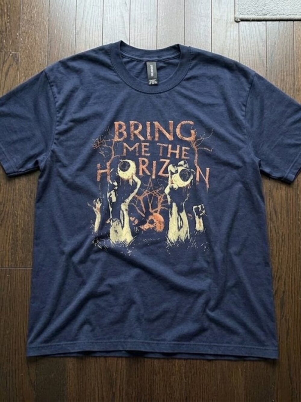 Gildan Navy Bring Me The Horizon Band Graphic Tee